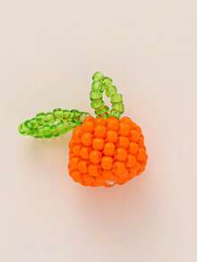 1pc Color Fashion Fruit Series Style Lemon Grape Peach Mushroom Banana Beautiful Flower Pendant, Electroplated 18K Gold, DIY Jewelry Accessories, Necklaces, Bracelets, Keychain Accessories Handmade Accessories, Easy To Match And Display Women's Charm, Small Pendant. - Multicolor - View 7