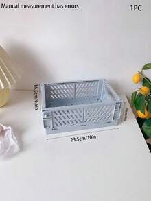 1 سلة تخزين قابلة للطي، سلة تخزين متعددة الوظائف، سلة تخزين محمولة باليد، سلة تخزين القرطاسية، سلة تخزين الوجبات الخفيفة، سلة تخزين بلاستيكية، مناسبة للقرطاسية والمستحضرات التجميلية والوجبات الخفيفة والمفاتيح والغرفة والصالة والحمام والمكتب - متعدد الألوان - مشاهدة 18