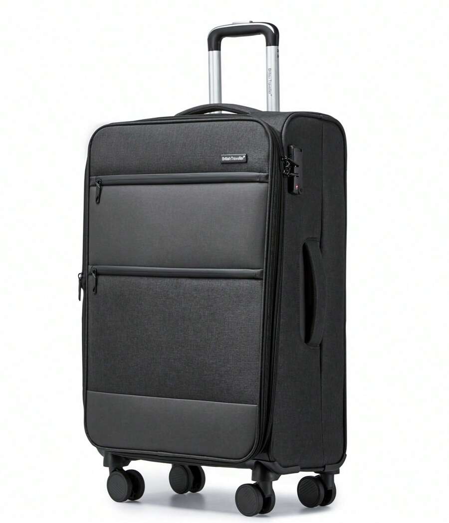 Suitcase 20 24 28 Inch 3 Piece Set Softside Luggage Cabin Carry On Check In Lightweight Spinner Wheels Tsa Lock Expandable For Travel