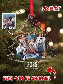 Customized Christmas Tree Photo - Personalized Acrylic Photo Decor - As Shown - View 2