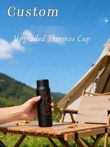 Personalized Insulated Water Bottle, Customizable Name Stainless Steel Insulated Water Bottle, Sports Water Jug, Suitable For School, Travel, Office, Gym, Simple Style, Multi-Functional, Ornamental, Reusable, Exquisite, High-Quality, Adorable, Modern, Custom,Office Decor