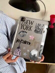 Junk Prin Protective Case, Compatible With IPad (A16) 11th Gen 11-Inch 2025, IPad 10.2/Mini6/Mini7/9.7-Inch, Galaxy Tab A9 Plus Tablet, 3+Y Foldable Anti-Bend, Reinforced Silicone Corners, Auto Wake/Sleep, Built-In Pencil Slot, Multi-Angle Foldable Stand - Perfect Daily Protection, Fashionable Minimalist Design. - Multicolor - View 6