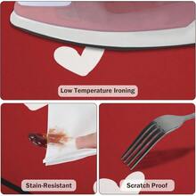 Water-Resistant Round Tablecloth With Elastic Edge For 40-44" Tables - Love-gheart Red - View 11