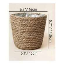 3PCS Straw Pot, Minmalist Soiid Coior Plant Container For Home