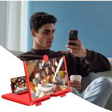 10/12/14/16/18 Inch Smartphone Screen Magnifier, Pull-Out Mobile Phone Video Amplifier, HD Large Screen Display
