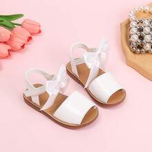 Novas Sandálias Rasteiras Slip-On para Meninas com Laço, Confortáveis e Respiráveis