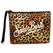 Integrated Travel Makeup Bag, S-Saint B-Barth Material, Portable Striped Makeup Bag, Makeup Case, Handbag, Makeup Pouch, Waterproof Travel Bag, Zipper Travel Organizer, Lightweight Makeup Case, Unisex Travel Gift - Rỉ Nâu - Xem 4