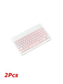 10-Inch Wireless Bluetooth Mini Silent Keyboard, Compatible With Smartphones, IPads, 3 Systems, 150mAh Battery Capacity - Pink - View 8