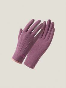 Women's Thick Thermal Lined Touchscreen Gloves, Windproof And Warm For Outdoor Cycling In Winter - Multicolor - View 7
