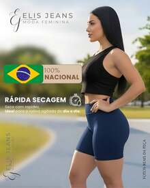 Women's Fitness Legging Shorts High Waist Reinforced Stitching Suplex - Màu xanh hải quân - Xem 3