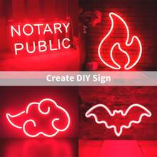 1 Piece 5 Meter Plastic LED Neon Lights Waterproof Strip LED Light For Room Home Party Decoration, Simple Neon LED Strip Light (With Charger) - Red - View 9