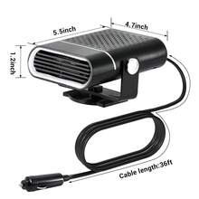 Dazone Portable Car Heater Electric Heating Fan Defogger Defroster Demister Cooler 12V 150W  Electric Car Heater & Defroster Rapid Heating Cooling Fan For Vehicle - Black - View 12