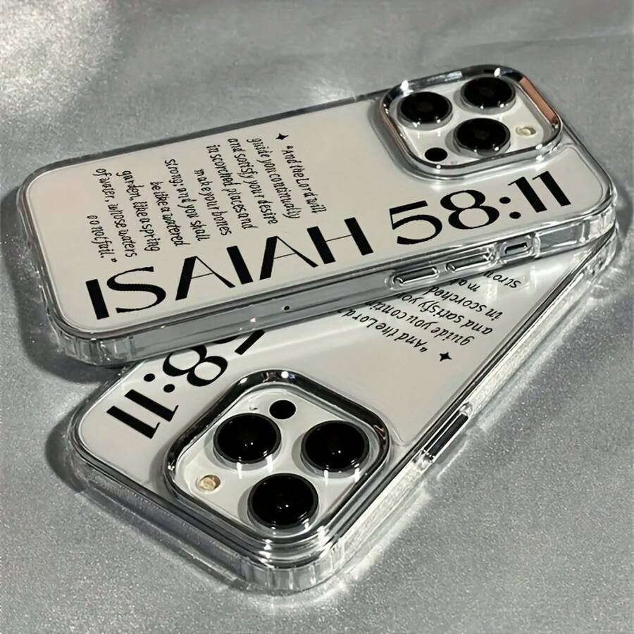 Citaciones bíblicas para fundas de teléfono compatibles con  13/12/11/16 Pro Max/15 Pro/14 PLUS, con absorción de impactos, propiedades antideslizantes, diseño ligero y un estilo nuevo de moda, ofreciendo una protección de alta calidad de TPU para hombres y mujeres. - Color 1 - Ver 1