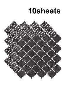 1/5/10pcs Kitchen Backsplash Tiles, Self-Adhesive 3D Embossed Wall Tiles, 12"X12", For Kitchen And Bathroom - Multicolor - View 14