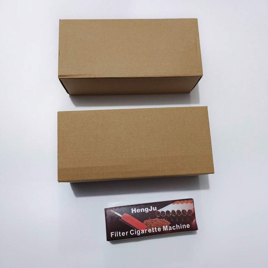200/400 Pieces Cigarette Rolling Machine + Cigarette Paper Empty Cigarette Tube With Filter Creative Mini Paper Cigarette Tube DIY Cigarette Accessory With Filter Cotton Includes Empty Cigarette Butt Suitable For Cigarettes (Thickened Three-Layer Pressure-Resistant Cardboard Box Packaging) - Multicolor - View 1