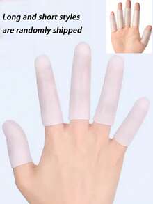 Gel Finger Protectors, Silicone Finger Sleeves & Pads, Trigger Finger Silicone Sleeves, Finger & Toe Caps, Unisex, Thumb Protector, Soft Elastic Hand Washable Design Finger Sleeves, Finger & Toe Protector, Toe Separator, Silicone Finger Pads, Relieve Finger Fatigue, Low Allergy, Reusable Hand Care Accessories ﻿