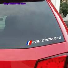 2 piezas de pegatinas para ventanas de coches de alto rendimiento para Peugeot GT Citroen DS Renault RS Megane Clio Zoe Dodge Nissan BMW - BLANCO - Ver 5
