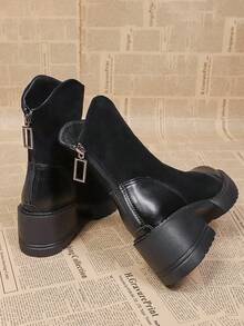 2025春秋女靴超街头风甜美酷炫英伦风短靴细高跟冬鞋优雅