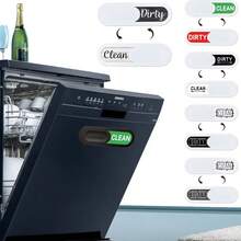 1 件装洗碗机磁铁标志 - 清洁和脏污指示器，时尚通用家居装饰磁铁，强力磁铁，也可用于冰箱最佳礼物 - 彩色 - 查看 2