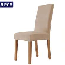 1/4/6pcs Velvet Stretch Dining Chair Covers, Universal Elastic Adjustable Chair Slipcovers, Super Soft & Comfortable, Home Decor For Dining Room & Living Room - Multicolor - View 12