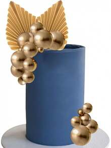 22-teilige Geburtstagskuchendekoration Boule Dekoration Kuchendekoration Goldene Palmblatt Kuchenaufsatz Goldener Kuchenaufsatz Geburtstagsfeiern, Hochzeiten, Babypartys - Außergewöhnliche Weihnachtsverkäufe