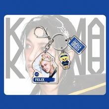 SKZ KPOP-STAY THE 4TH ALBUM COMPACT VER. KARMA Cartoon Acrylic Keychain, Celebrity Surrounding Acrylic Pendant Accessories Suitable For Bag And Keychain Decoration Pendant Accessories Fans Collect Couple Gifts Gifts Christmas Surprise Gifts