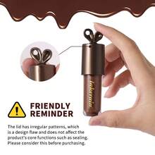 lakerain Brazilian Bunny Lip Gloss, Chocolate Color, Moisturizing, Shiny, Sparkling, Plumping Lip Tint, Mirror Finish Lip Gloss, Makeup - Màu nâu Sô-cô-la - Xem 3