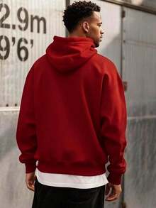 Unique Tailor - Fun Six Seven 6 7 Meme Men's Hoodie -67 Digital Printed Hoodie With Pattern, Comfortable Casual Hoodie, Four Seasons Regular Edition Hoodie, Front Pocket, Humorous Gift For Festivals And Casual Clothing - 紅色 - 查看 3