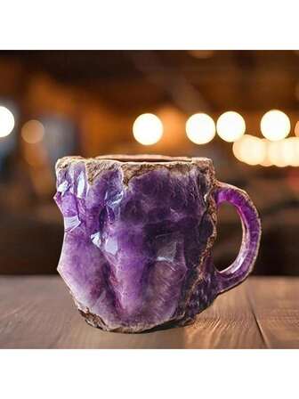 1 pieza Taza con diseño de cristal irregular tipo mineral, taza de color creativa y novedosa - Tazas de café, tazas de leche, tazas de cóctel, tazas de jugo (incluye mangas para tazas)