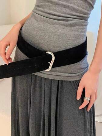 1条女士复古美拉德式腰带，经典PU皮革腰带，时尚配饰，适合搭配裤子和连衣裙