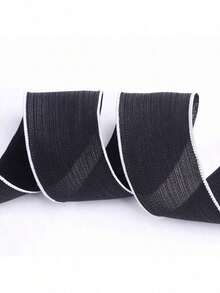 黑白亮面条纹丝带，黑白布艺丝带，DIY领结，鲜花包装草帽装饰，适用于DIY发夹 - 手工领结配件，缝纫编织用品，缝纫丝带，节日派对礼品包装 - 彩色 - 查看 9