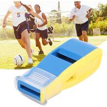 01 Silbato Deportivo, Silbato de Entrenador Profesional para Voleibol para Baloncesto para fútbol(10 * 6 * 4cm-Azul Amarillo) - 1 - Ver 3