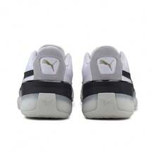 PUMA彪馬 Clyde Hardwood Basketball Shoes 平衡 低筒 實戰籃球鞋 男女同款 黑白 - 黑與白 - 查看 4