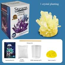 Kit d'expérience scientifique DIY pour la culture de cristaux, activité ludique parent-enfant, principe de cristallisation chimique, vente directe d'usine - Multicolore - Voir 8