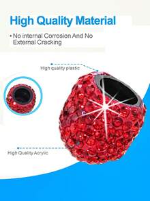 4pcs/2pcs Shiny Car Tire Valve Stem Caps, Diamond Sparkling Anti-Dust Car Wheel Tire Valve Stem Caps, Crystal Decor, Universal Shiny Wheel Valve Stem Exterior Accessories For Car, SUV, Bicycle, Motorcycle - Style a - View 3
