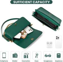 Bolso De Hombro JQWSVE Para Mujer, Bolso Pequeño Y Bonito, Estilo Clutch, De Piel Sintética, Moderno Y Versátil Para El Día A Día. - 綠色 - 查看 5