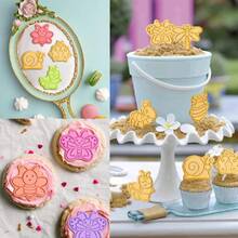 Insect Cookie Cutters Set, 8 Pcs Cookie Cutter With Plunger Stamps, Cute Cookie Cutters For DIY Biscuit Snacks Cheese Baking,27314950 - Burgundy - View 2