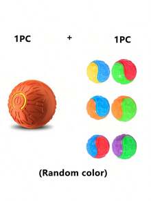 1 szt. Kolor Losowe Zabawki Dla Psów, Ciekawe Zabawki Dla Psów, Dwukolorowa Elastyczna Piłka TPR, Zabawka Do Gryzienia Dla Zwierząt, Odporna Na Gryzienie Zabawka Do Czyszczenia, Piłka Gumowa TPR, Zabawki Dla Psów