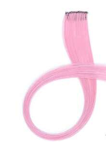 5 PC (55cm Extra-Long Fiber Wig) Light Purple, Pink, And Blue Hair Extensions, Suitable For Girls; Clip-On Colored Hair Extensions, Suitable For Women; Colored Hair Extensions; Party Highlights; Ear-Hook Highlights; DIY Various Hairstyles; Cosplay Hair Highlights; Easy-To-Use Hair Clip Style; Synthetic Material. Multiple Colors Available. - Multicolor - View 18