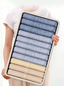 防水牛津布储物盒，带可视窗口 - 现代翻盖收纳盒，可存放衣物、内衣、床上用品和毯子，多功能节省空间储物容器，适用于家庭、卧室、宿舍 - 彩色 - 查看 4