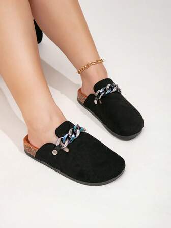 Women's Shoes, Ladies' Slippers & Sandals Flat Shoes, Unisex Couple Shoes, Women's Black Thick-Sole Sandals House Slippers, Women's Flip Flops, Comfortable & Elegant Women's Shoes