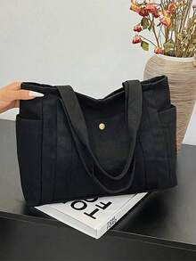 Customized Shoulder Tote Bags, Personalized Tote Bag, Custom Name Tote Bag, Customizable Large Capacity Shoulder Bag, Customized Women Commuter Bag For Work,Eusable Storage Bag Custom Name Pattern Commute Bag Travel Picnic Bag Beach, For-Travel, Moon Pattern, Portable-Multifunction-Versatile-Lightweight-Functional-Practical,Suitable For Daily Use - Multicolor - View 6