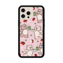 New Wildflower Strawberry Polka Dots Phone Case For 17 16 Pro Max 12 13 14 15 Plus 17 Pro Fundas Cute Bear 3D WF Protective Cove - NS591-5 - View 12