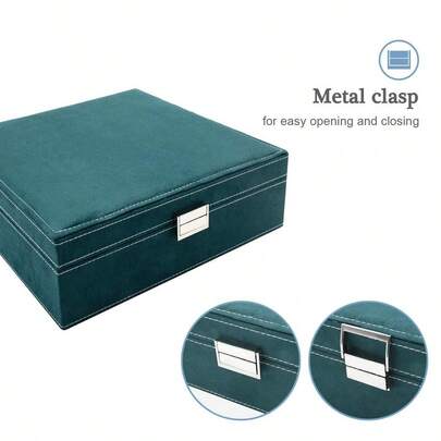 Jewelry Box Organizer For Women Girls, Two Layer Jewelry Display Storage Holder Case For Necklace Earrings Bracele...