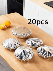 10/20/30 Reusable Aluminum Foil Insulation Film, Food Cover, Kitchen Preservation Insulation Film Stretch Cover, Suitable For Kitchens And Dining Tables. It Is Reusable, Durable, And Can Keep Fruits, Meals, Tableware, Insulated Meal Boxes, And Meals Warm. It Has A Reflective Surface And Heat-Resistant Cover. - Multicolor - View 8
