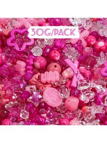 Bộ hạt nhựa acrylic, bộ hạt nhựa acrylic nhiều màu sắc để làm trang sức, tự làm vòng tay, vòng cổ, bông tai, móc khóa, mặt dây chuyền điện thoại, quà tặng tình bạn, đồ thủ công mỹ nghệ. - Bộ hạt Acrylic - Xem 15