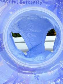 1pc Glitter Butterfly Inflatable Swimming Ring, Summer Water Safety Float Ring, Underarm Pool Floating Circle