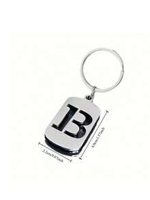 1pc Letter A-Z Hollowed-Out Keychain,Shiny Alloy Charm, Key Chain,Ring Bag,Backpack Charm,Car Hanging,Simple, Wallet And Handbag Accessories,Individual And Versatile Backpack, Car And Military Badge Pendant,For Women Men,Friends, Family And Girlfriends, Christmas Gifts, New Year's Gifts - Multicolor - View 9