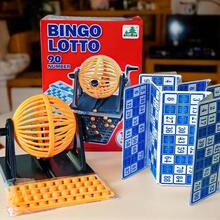 New Classic Mini Bingo Lottery Game Spinning Machine With 90 Numbers And 12 Cards, For Families, Parties, Get-Togethers, Drinking Games - Multicolor - View 2