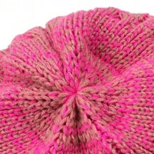 Set de 5 gorros de punto grueso y casual, gorro de calavera cálido y suave oversize para hombres y mujeres, para invierno